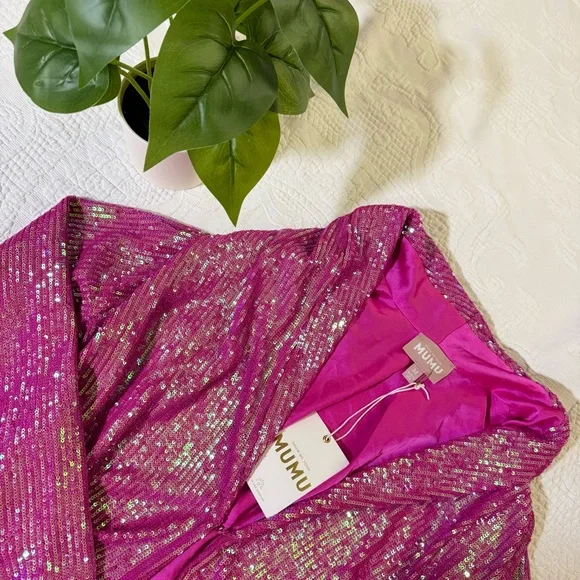 NEW Show Me Your Mumu Dance Blazer Disco Pink Sequins Size Medium - Picture 12 of 14
